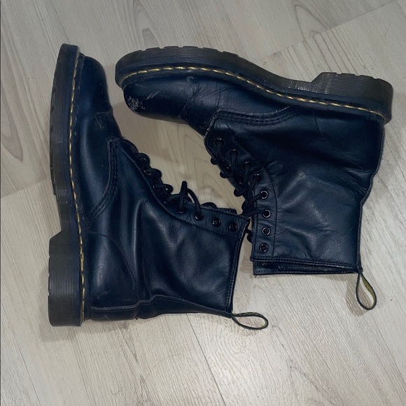 Dr. Martens Black Floral Combat Boots - Picture 6 of 11